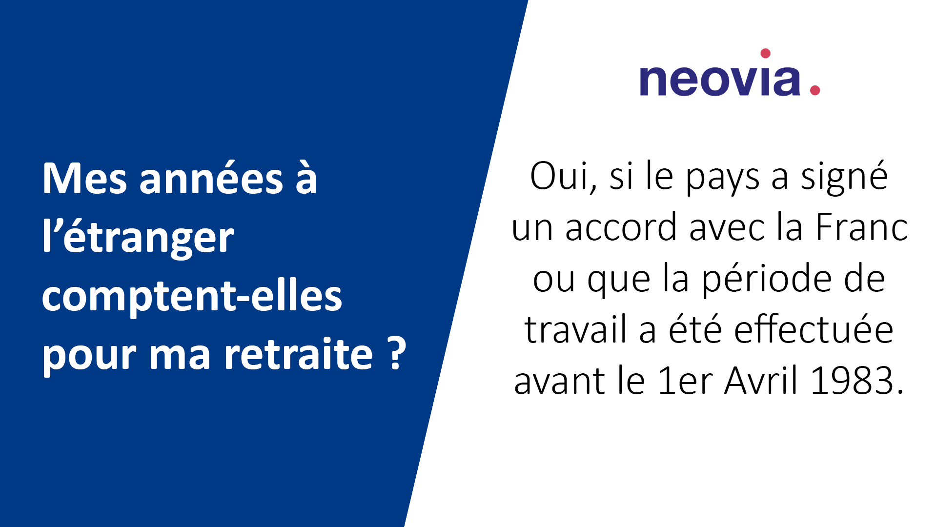 EXPERTISE DE DEPART RETRAITE